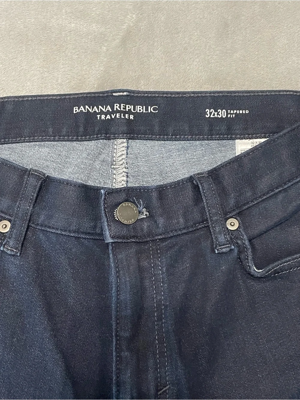 Banana Republic Traveler Tapered Jeans - Dark Blue